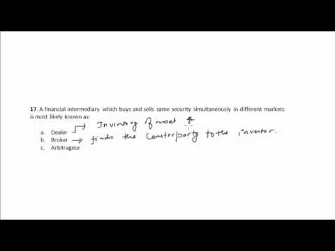 CFA Tutorial: Equity (Financial Intermediary & Arbitrageur)