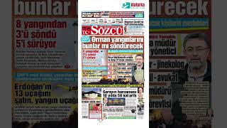 Sözcü Gazetesi 1. Sayfa - 19 Ağustos 2024