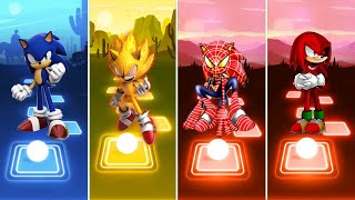 Sonic The Hedgehog 🆚 Knuckles Exe Sonic 🆚 Spiderman Sonic 🆚 Super Sonic Exe | Tiles Hop EDM Rush