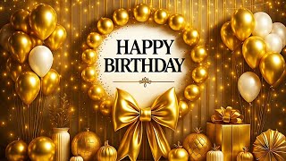 HAPPY BIRTHDAY STATIC GOLD & WHITE BALLOONS THEME | 11+ HOURS | 4K ULTRA HD SCREEN SAVER SOFT MUSIC screenshot 5