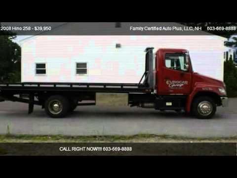 2008 Hino 258 Rollback tow truck - for sale in Manchester, NH 03103