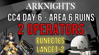 [Arknights CC4 Day 6 - Area 6 Ruins] Risk 8 - 2 OPERATORS ("Eunectes + Lancet-2" Strategy)