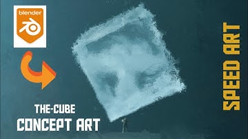 The cube concept art (speed art) blender + photoshop