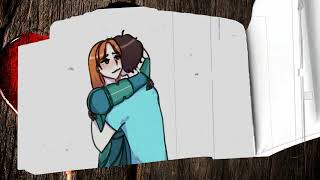 Minecraft kiss   Alex and Steve Kiss   Minecraft kiss animation Flipbook   Steve i'm stuck Ep 13