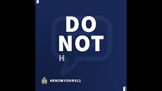 Know Your 911 Automated Message Profile