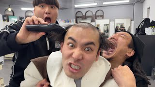 【ドシャブリ坊主】 山ちゃんに1ヶ月間育毛させた後1秒で坊主にしてみた【ドッキリ】 - YouTube