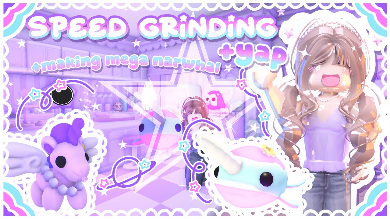 ᯓ★Скорость гринд +ура!! +создание меганарвала!! {Adopt Me}