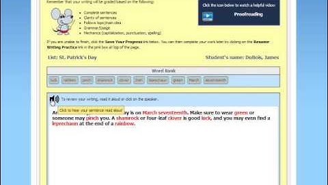 Paragraph Writing Practice - VocabularySpellingCity Games