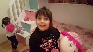 Elif Azra Kardeşler Ile Yeni Oda Turu Oda Vlog Eğlenceli Çocuk Videosu