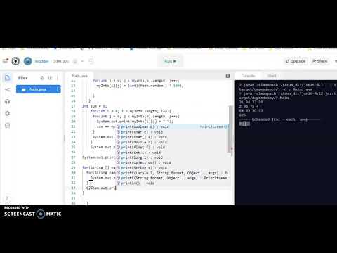 2D Array - Enhanced Loops