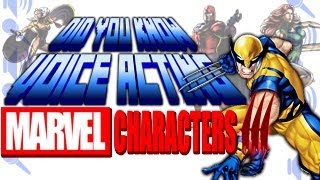 Marvel Characters PART 3 (XMen)  Did You Know Voice Acting?