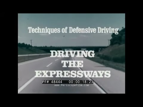 “ TECHNIQUES OF DEFENSIVE DRIVING: DRIVING THE EXPRESSWAYS ”  1970s DRIVER'S ED FILM XD48444