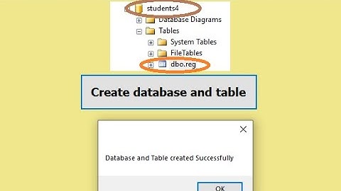 C# tutorial : Create SQL database server and table  programmatically in C#