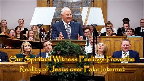ELDER RASBAND SAYS INTERNET CHARACTERS ARE NOT REAL ONLY MORMON JESUS CHRIST IS REAL SPIRITUALLY!