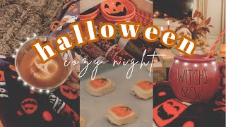 HALLOWEEN COZY NIGHT | baking, boo basket, halloween movie night, fall night routine