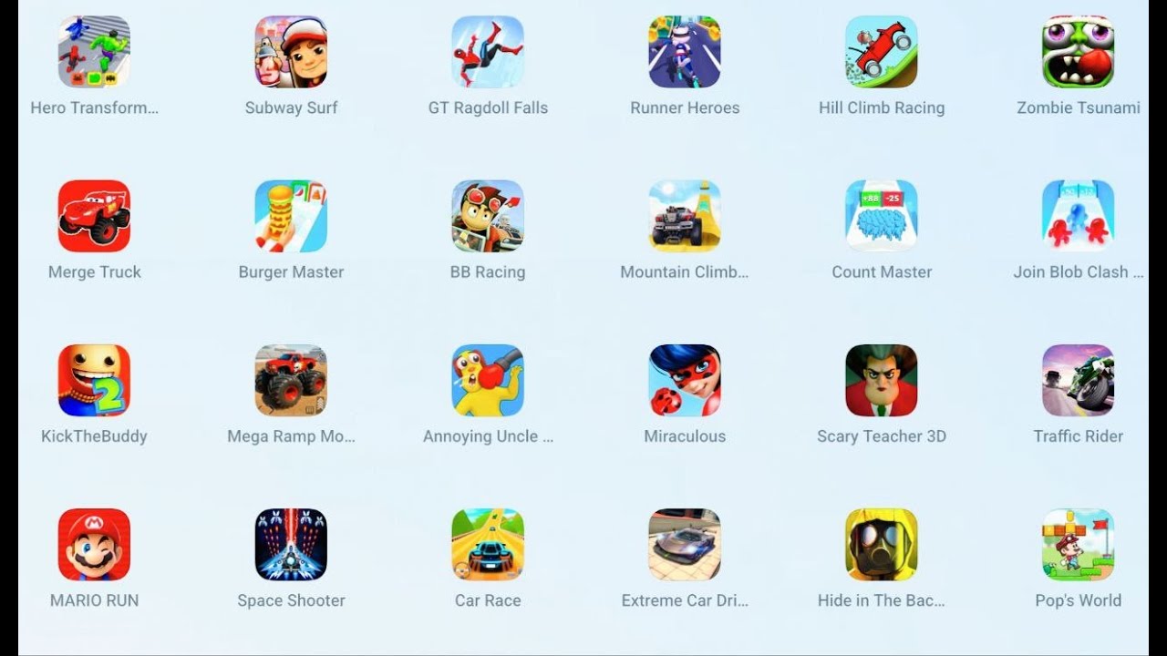 Hero Transform, Subway Surf, Car Race, Count Master, Traffic Rider, Pop's World, Annoying Uncle.. #6