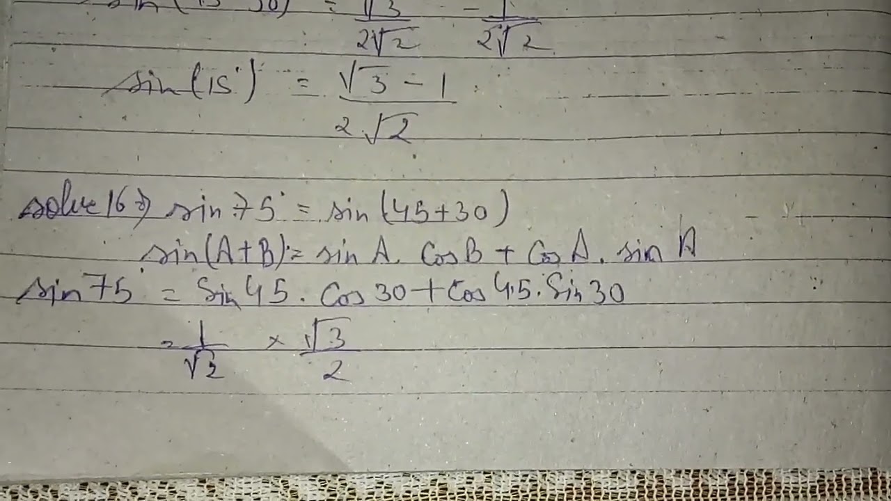 Mathematics question bank solution | English medium | chapter-3 | class-11 | 2021-22