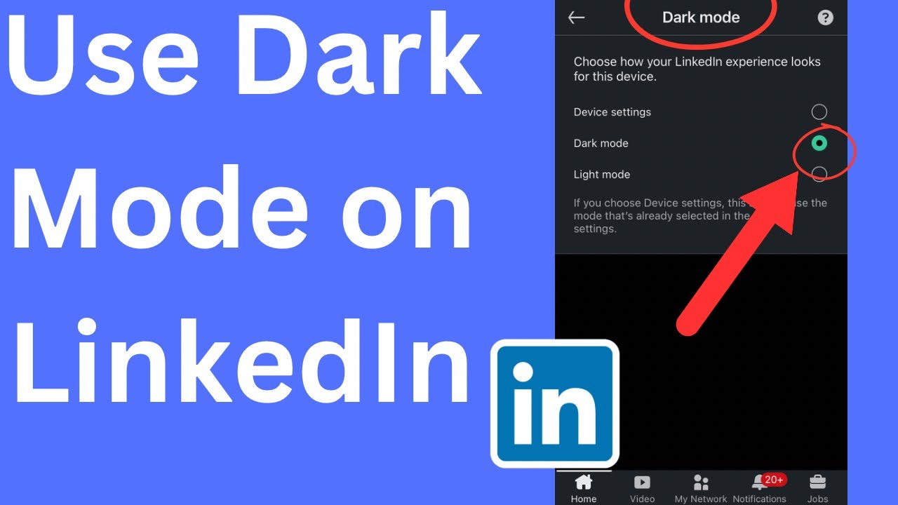 How to Use Dark Mode in LinkedIn (Dark mode on LinkedIn mobile) - YouTube