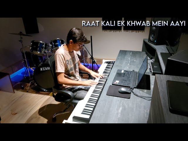 Raat Kali Ek Khwab Mein Aayi | Piano | Rivan Ghorecha class=