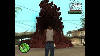 GTA San Andreas - 5120 explosive barrels - WARNING! Loud sound!