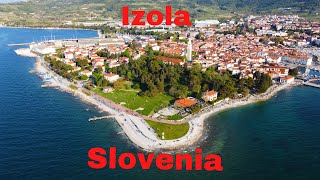 IZOLA - SLOVENIA - SAN SIMON RESORT- STRUNJAN'S CROSSS - MOON BAY - AERIAL VIEW 4K