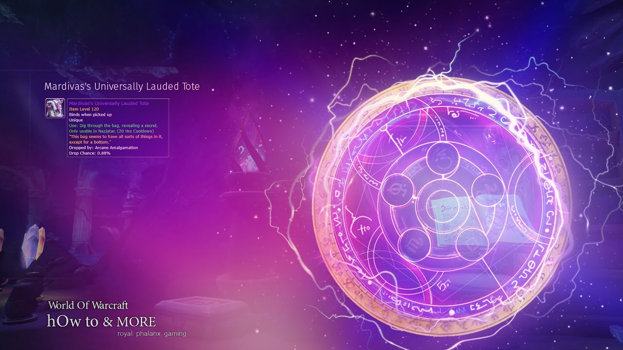 Mardivas's Universally Lauded Tote from Arcane Amalgamation in Mardivas' Labratory