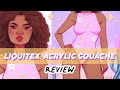 Liquitex Acrylic Gouache ✨ Cheaper than Holbein // Review, Swatches & Painting Process