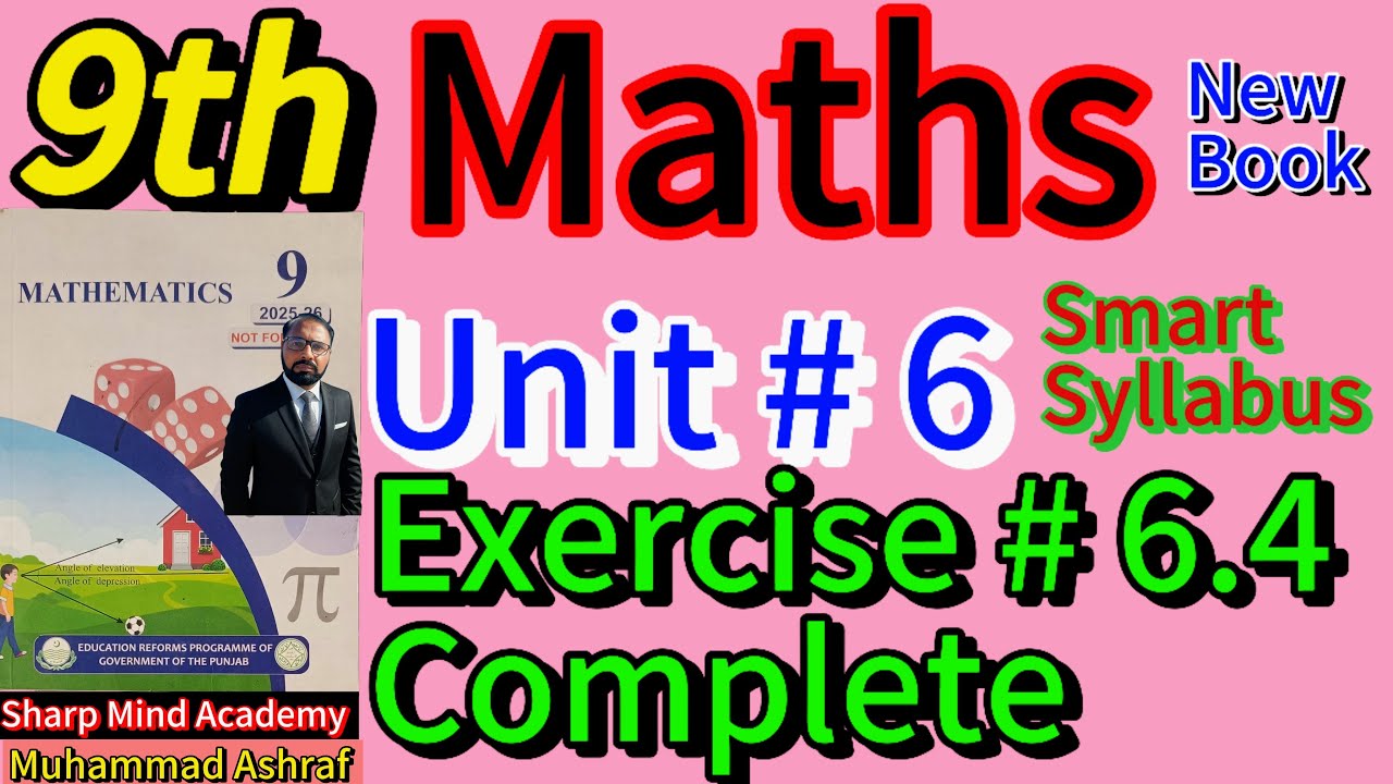 9th Math New Book 2025-26 Unit 6 Exercise 6.4 Complete - YouTube