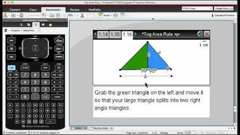 TI-Nspire CAS -  Trig and Area Rule