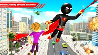 Stickman ninja rope hero game: Gangster crime city - Android Gameplay screenshot 5