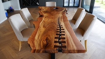 Live Edge Table Build with BOW TIE Inserts (EASY METHODS)