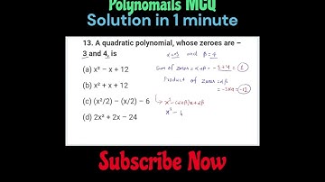Class 10 Maths mcq | #polynomials  | #class10 | NCERT MATHS | Counsal Maths