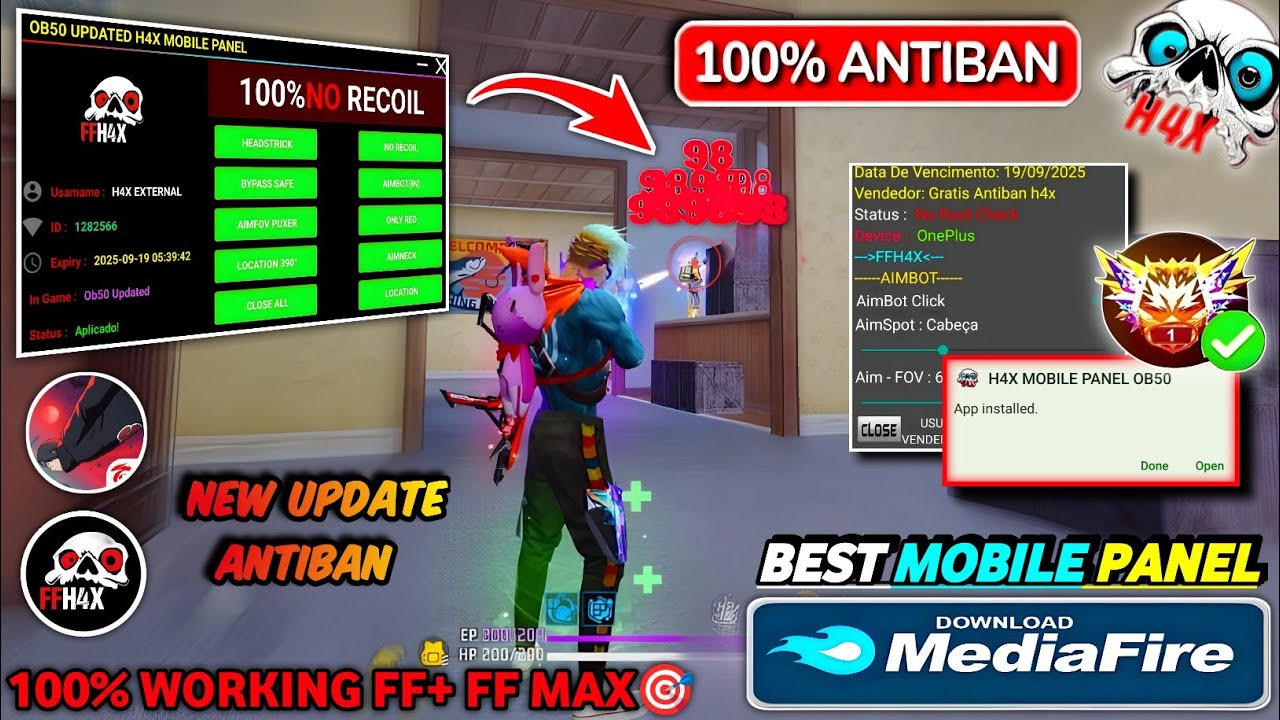 Panel For Mobile FF | FF Panel | Free Fire panel Ob50 | FF Max Meta Data File Free fire hack New