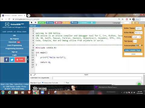 how to use online complier. how to write a program. how to set - YouTube