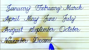 How to write month of the year cursive writing !my cursive handwriting ! month name in cursive write