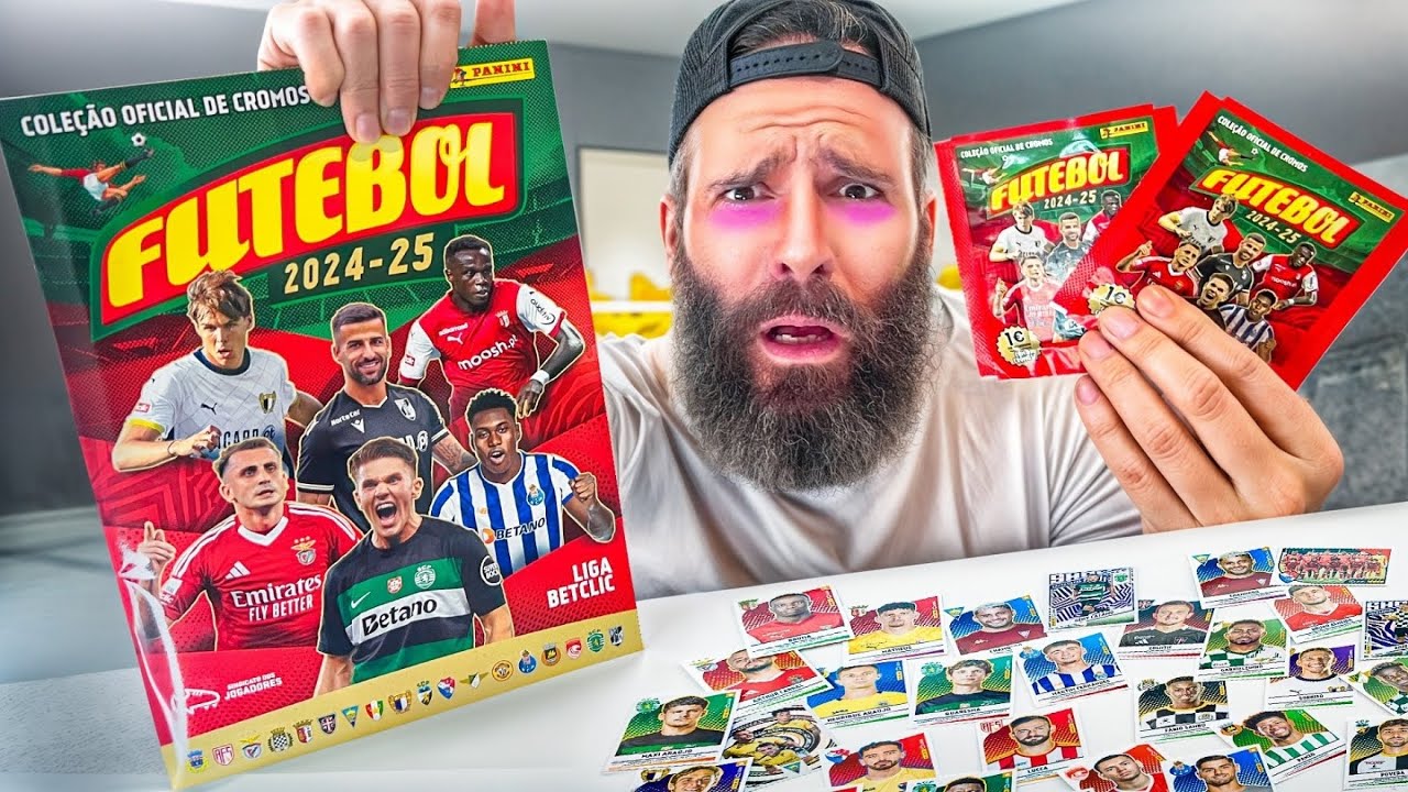 TENTEI COMPLETAR O ÁLBUM FUTEBOL 2024–25 EM 1 VÍDEO