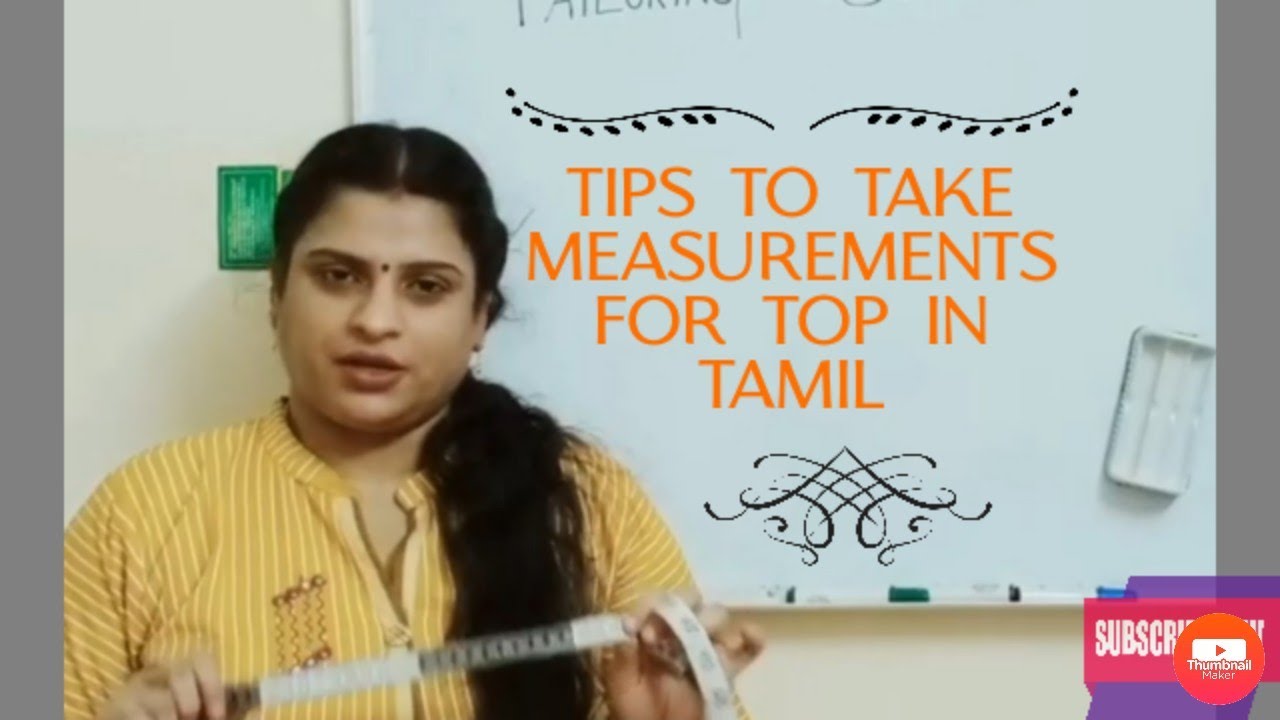 How to take measurements for ladies top.(Tamil) - YouTube