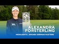 Alexandra frsterling  final round highlights  67 5  amundi german masters