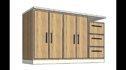 Revit Tutorial #4 cabinet kitchen design Family  part 1 (Parametric Family) in Revit