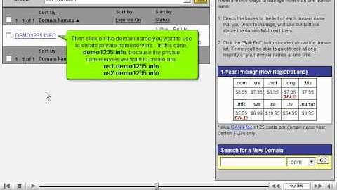Creating Private Nameservers at GoDaddy.com - Canadian Web Hosting