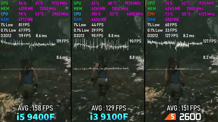 So sánh ryzen 5 2600 vs i3 9100f