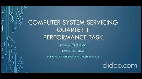 CSS Quarter 1 Performance Task TLE 10