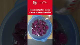 1-Minute How-To: Japanese Purple Sweet Potato Tong Sui Asian Chinese Dessert #Shorts | BIG Bites MY