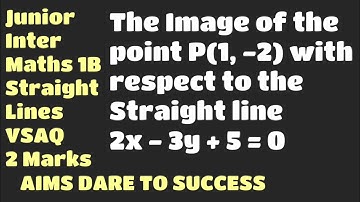 26#StraightLines #The Image of the point P(1, -2) with respect to the Straight line 2x - 3y + 5 = 0