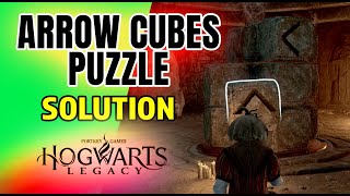 How to solve Arrow Cubes Stone Pillars Cave Puzzle - Hogwarts Legacy Resimi