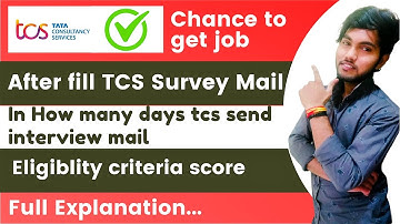 Part 2 | Urgent Hiring By TCS for 2021 | Survey Mail | #tcs