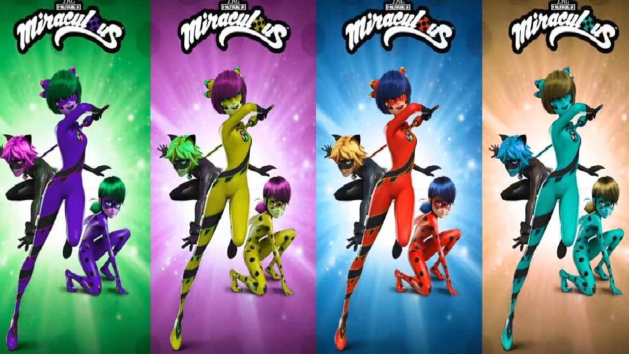 Tabtale Color Colors Reaction Compilation Miraculous Ladybug & Cat Noir - The ...