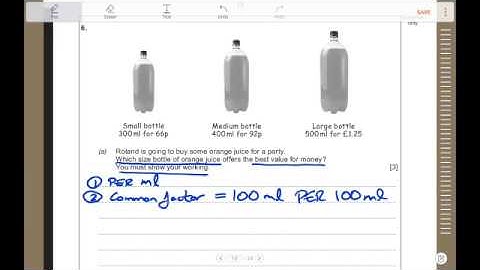WJEC GCSE Maths - Numeracy Intermediate Unit 1 : Best value question