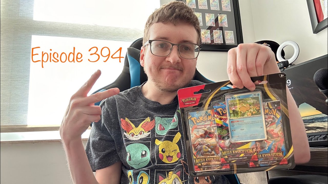 Pokemon TCG Opening: Episode 394 - Mega Evolution 3-Packed Blister (Psyduck)