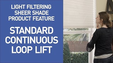 Light Filtering Sheer Window Shades with Continuous Cord Loop Lift - QuickDemo